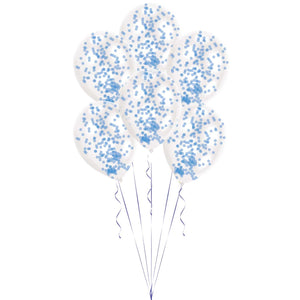 Blue confetti balloons