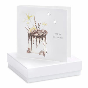 Choccie Cake Earrings Card