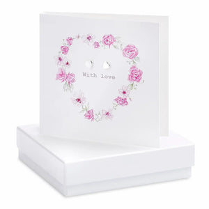 Flower with Love Earrings Card