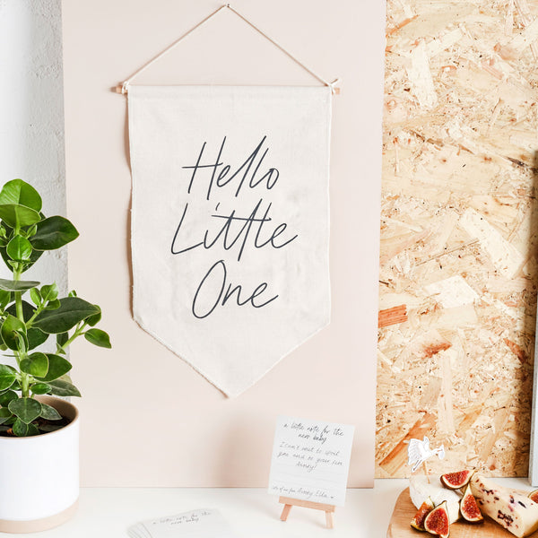 Hello Little One Canvas Sign