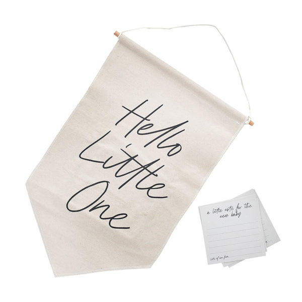 Hello Little One Canvas Sign