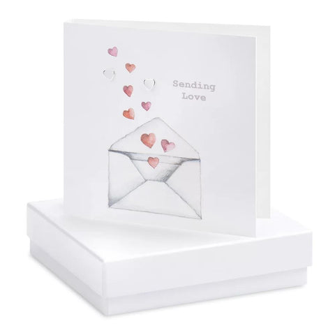 Letter & Hearts Earrings Card