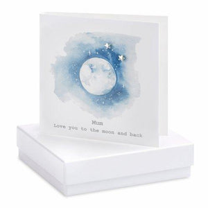 Mum Moon Earrings Card