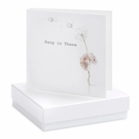 Hang in There Earrings Card