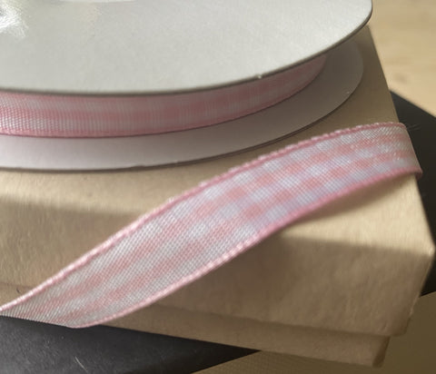 Pink Gingham Ribbon