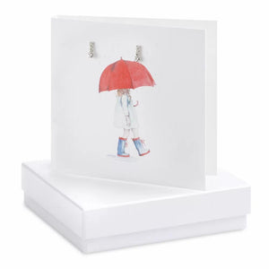 Umbrella Earrings Card